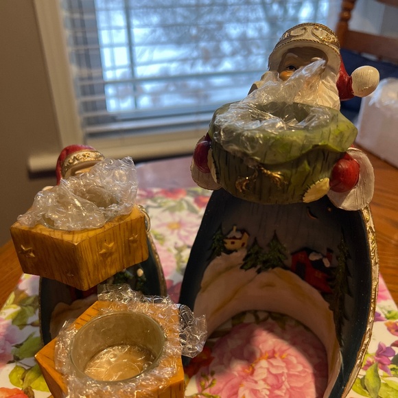 Santa Tea Light Holders - New In Box - Picture 8 of 13